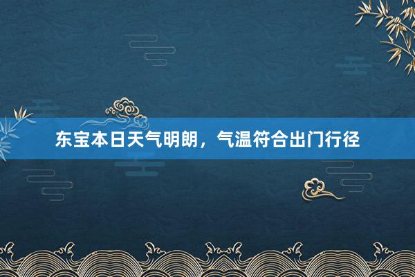 东宝本日天气明朗，气温符合出门行径